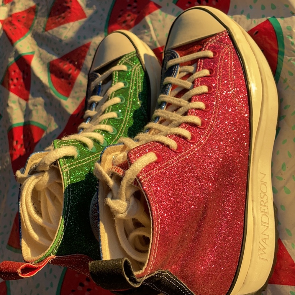 CONVERSE X JW ANDERSON RUN STAR HIKE PLATFORM GLITTER MULTICOLORED - Picture 14 of 16